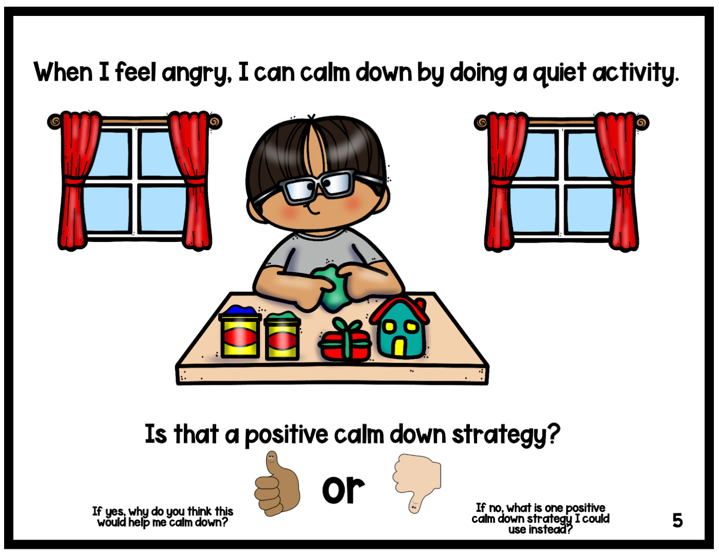 Calm Down Strategies & Self-Control Social Emotional Learning Lesson ...