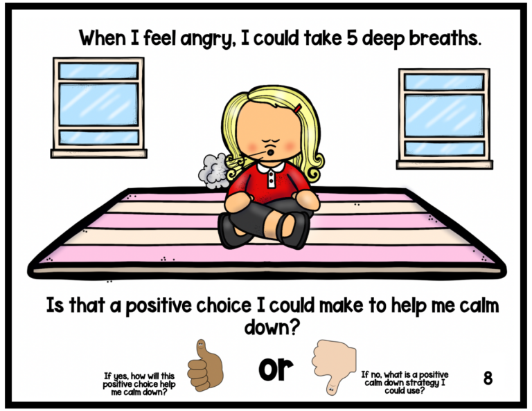 Social Emotional Learning Lesson On Calm Down Choices - Annie's Classroom