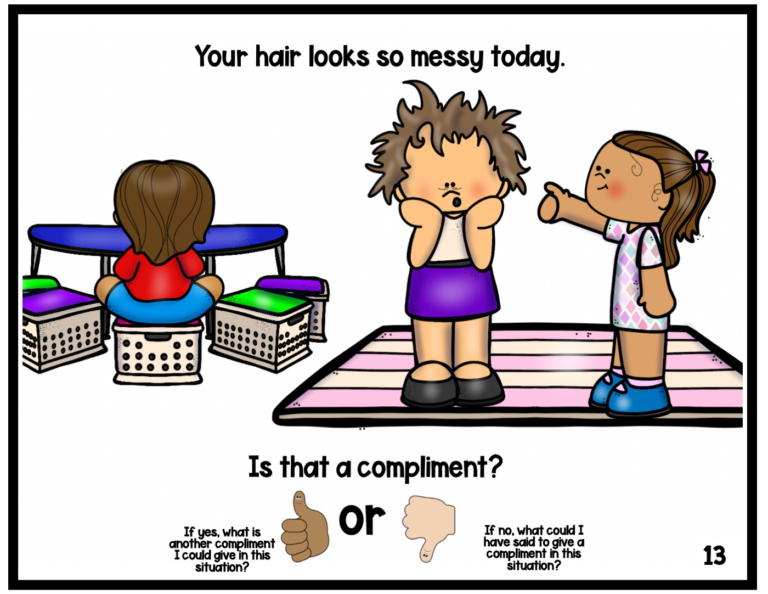 Giving Compliments Social Skills Lesson For Children - Annie's Classroom