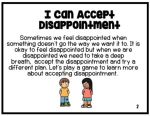 Accepting Disappointment- Social Emotional Learning Game – Managing ...