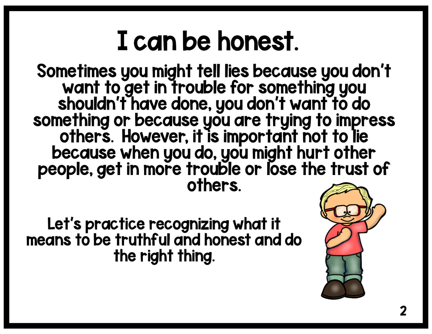 Social Emotional Learning Lesson On Honesty - Annie's Classroom