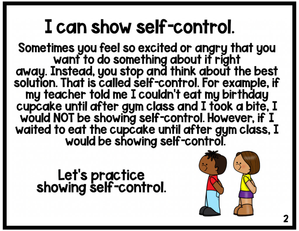 Self-Control Social Emotional Learning Lesson & Activities - Annie's ...